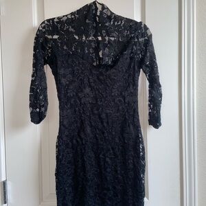 Elegant Black Lace Dress